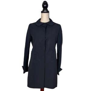 Aspesi Navy Blue Cotton Blend Coat Size: M Women's